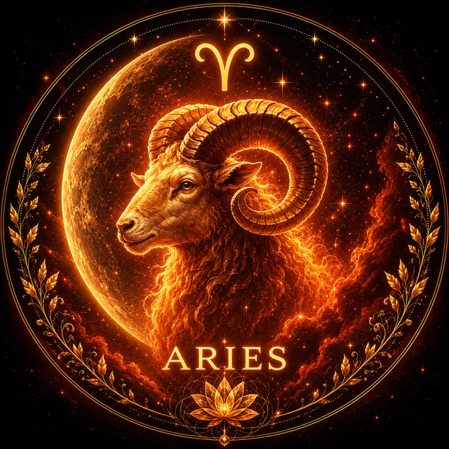 Aries zodiac artwork